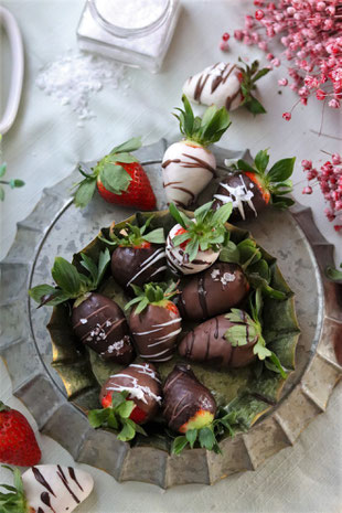 Erdbeeren in Schokolade