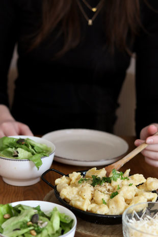 Eiernockerl und Salat