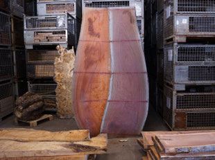 Padouk Table top with live edge