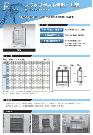 排水路に使われる、各種水門やゲートを紹介するページです。