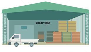 なかむら壜店ビン置き場