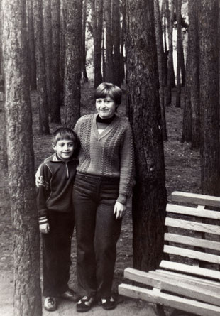 Mit meinem Jüngsten, 1986.