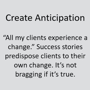 Create anticipation with success stories