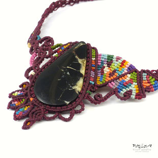collier pierre zebrita anar micromacrame macrame