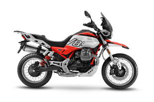 Moto Guzzi V85 TT Farbe Rot Fuji rechte Seitenansicht