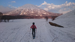 朝焼けの羊蹄山