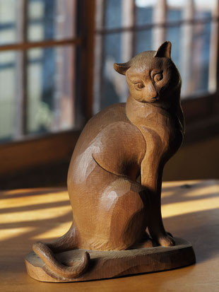 木彫猫