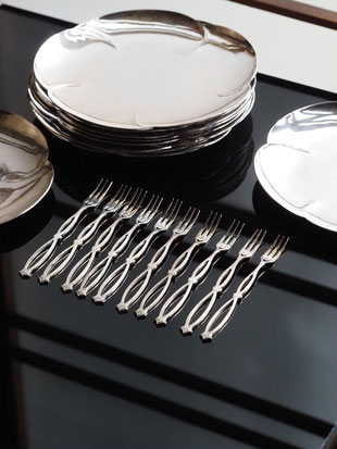 Fine silver confectionery dish set