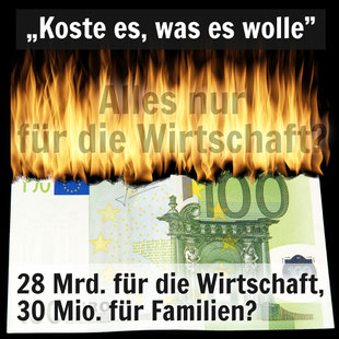 Ein brennender 100-Euro-Schein