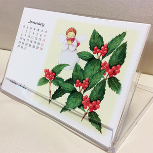 アトリエ絵くぼ 2018年卓上カレンダー