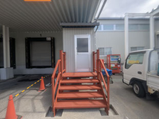 出荷所前室鉄骨工事：工事後