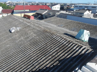 スレート屋根リフォーム：工事前