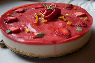 cheesecake vegana alle fragole