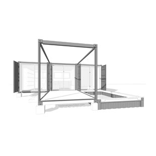 Container House Garden Design by Heidi Mergl Architect
