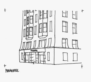 Monadnock Building sketched by Heidi Mergl Architect