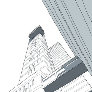 Trellick Tower Sketch by Heidi Mergl Architect