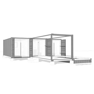 Container Home Garden Design With Pool Extension By Heidi Mergl Architect