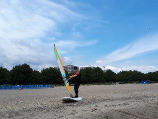 ウインドサーフィン　ＳＵＰ　海の公園　神奈川　横浜　スピードウォール　スクール　体験　初心者