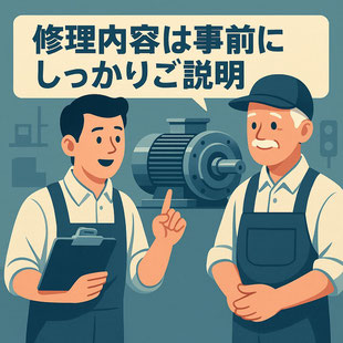 修理内容は事前にしっかりご説明
