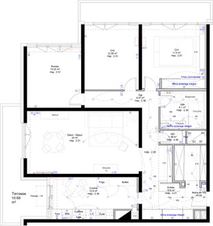 PLAN ELECTRIQUE APPARTEMENT S - Lionel CERTIER - Architecture d'intérieur