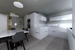 RENOVATION DE CUISINE CONTEMPORAINE BLANCHE - Lionel CERTIER - Architecture d'intérieur