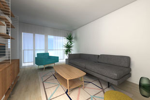 SALON-SEJOUR DE STYLE SCANDINAVE - Lionel CERTIER - Architecture d'intérieur