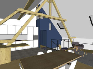 CREATION D'UN LOFT SOUS LES TOITS - Lionel CERTIER - Architecte d'intérieur à Strasbourg