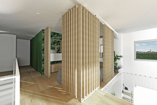 CREATION D'UNE MEZZANINE AVEC BRISE-SOLEIL REGLABLES - Lionel CERTIER - Architecte d'intérieur à Strasbourg