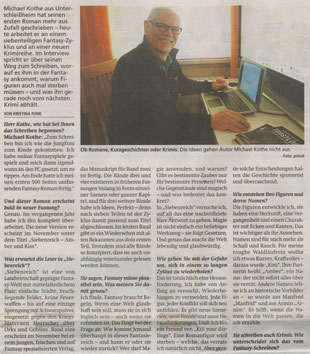 Zeitungsinterview mit Michael Kothe, Autor aus Unterschleißheim