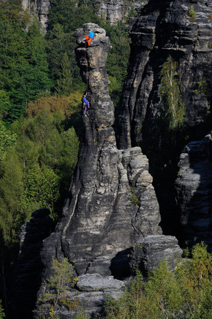 Bielatal, Kleine Herkulessäule, Südweg. Foto: Helmut Schulze, 2019