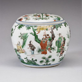 Fig. 19 Covered Jar with the Story of King Wen of Zhou Seeking Talents © The Butler Family Collection