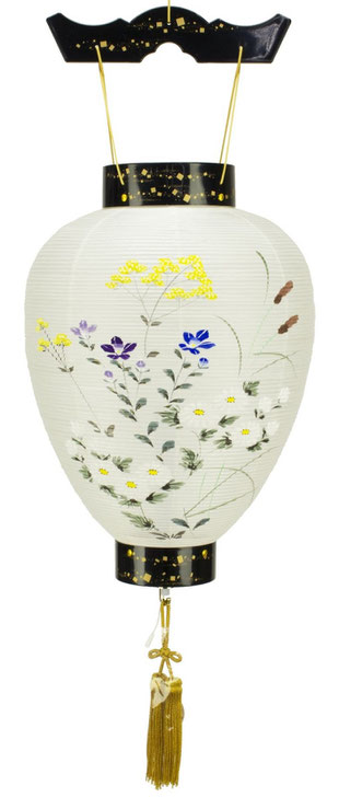 盆提灯 壺型 蒔絵 電池式LED（8103-00-231AC）