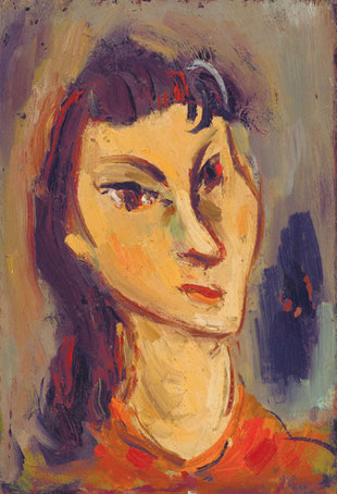 《女の顔》1939~43頃　油彩