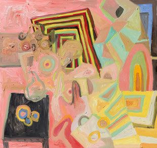 2019 Interieur mit Blumenstillen und Früchten, No. 1