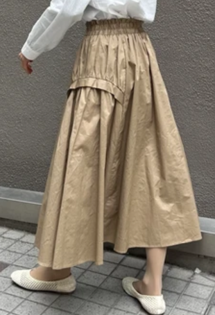 脇デザインスカート （綿65％　ポリ35％）