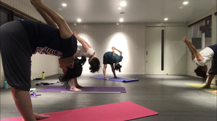 ニセコでヨガレッスンの様子①