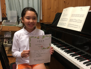 ピアノ演奏グレード　8級合格　Nちゃん