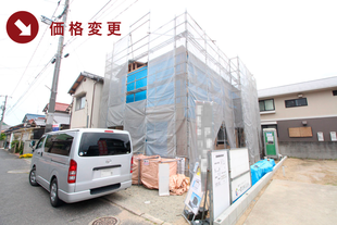 岡山県倉敷市児島田の口の新築一戸建て分譲住宅の外観 物件詳細ページにリンク