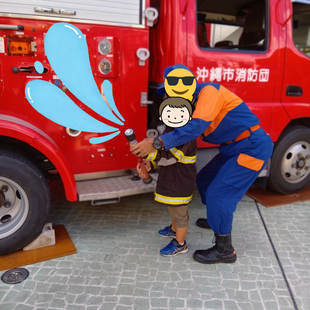 消防士さんと一緒にハイチーズ👨🏼🚒