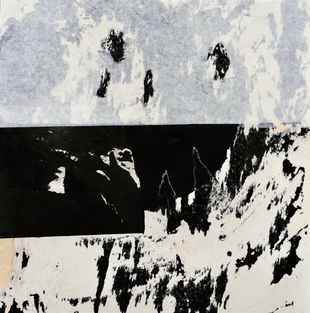Was bleibt? 2025, Papiercollage-Decollage