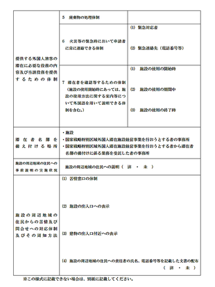 施設の構造設備及び外国人旅客に必要な役務の提供などの概要 ２枚目