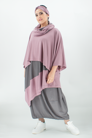 Komplettes Outfit in rosa grau