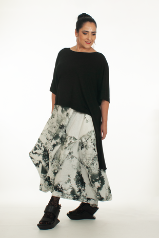 asymmetrisches schwarzes T-Shirt