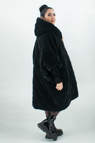 Oversized Steppmantel mit kurzen Ärmeln