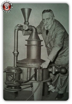 Viktor Schauberger con la sua “turbina trota”
