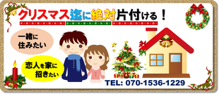 クリスマス｜正月｜学期末｜片付け｜大掃除｜ゴミ片付け｜ゴミ屋敷｜彼氏｜彼女｜実家｜緊急｜