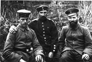 Sickinger Soldaten: Banghard, Münkel und Paulus ca. 1915