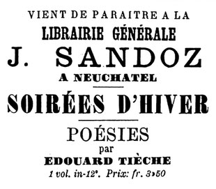 Inserat aus Le national suisse vom 21. 8. 1877