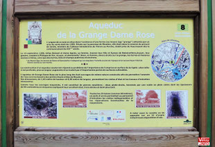 Panneau d'information en forêt de Meudon - Aqueduc de la Grange Dame Rose. Photo Vélizy Info