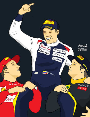 Pastor Maldonado by Muneta & Cerracín - Williams FW34 - Renault V8
